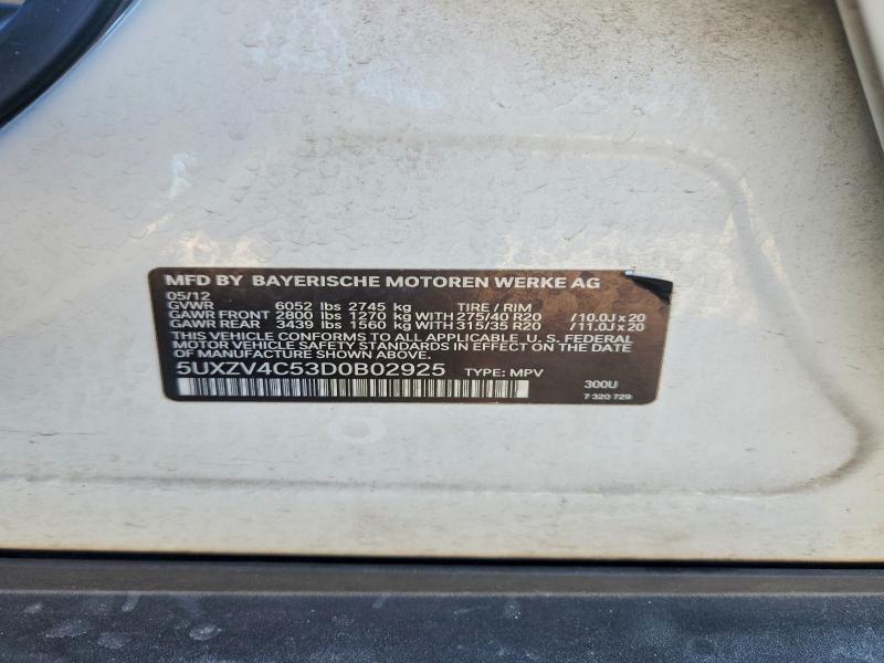 Photo 14 from auction – 2013 BMW X5 XDRIVE3 with VIN 5UXZV4C53D0B02925
