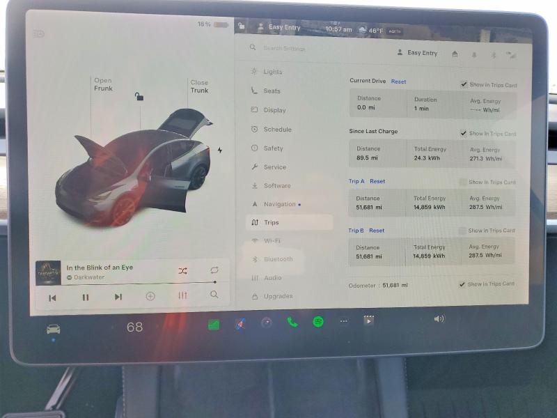 Photo 9 from auction – 2022 TESLA MODEL Y with VIN 7SAYGDEE8NF329325