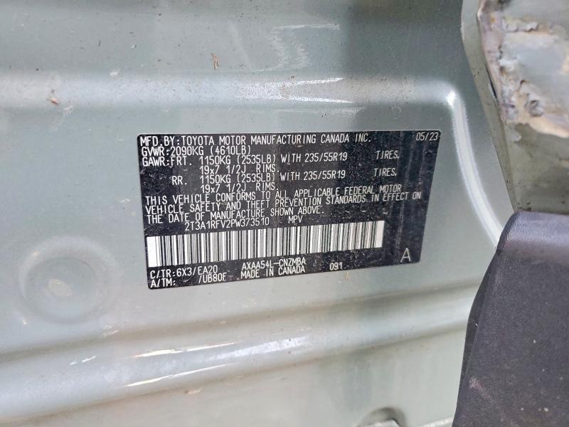 Photo 14 from auction – 2023 TOYOTA RAV4 XLE P with VIN 2T3A1RFV2PW373510