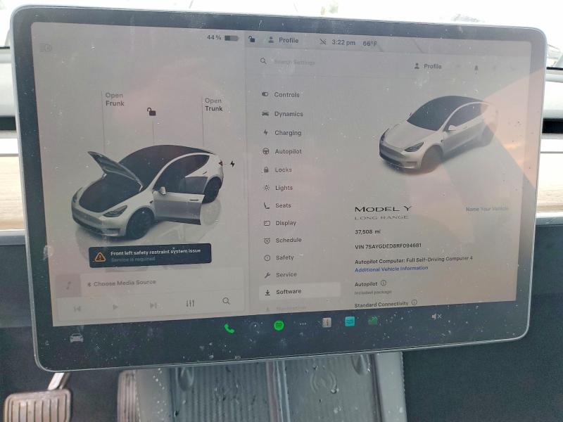 Photo 9 from auction – 2024 TESLA MODEL Y with VIN 7SAYGDED8RF094681