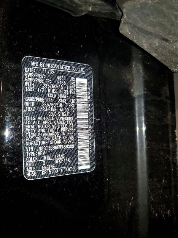 Photo 14 from auction – 2023 NISSAN ROGUE SV with VIN JN8BT3BB6PW468309