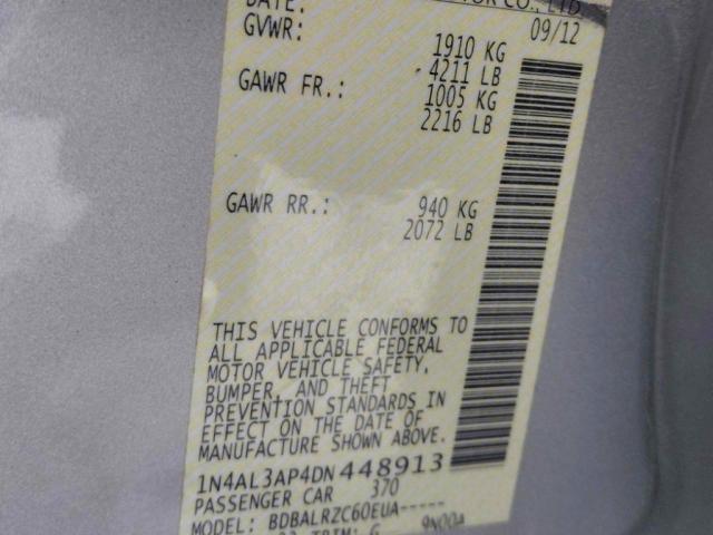 Photo 10 from auction – 2013 NISSAN ALTIMA 2.5 with VIN 1N4AL3AP4DN448913