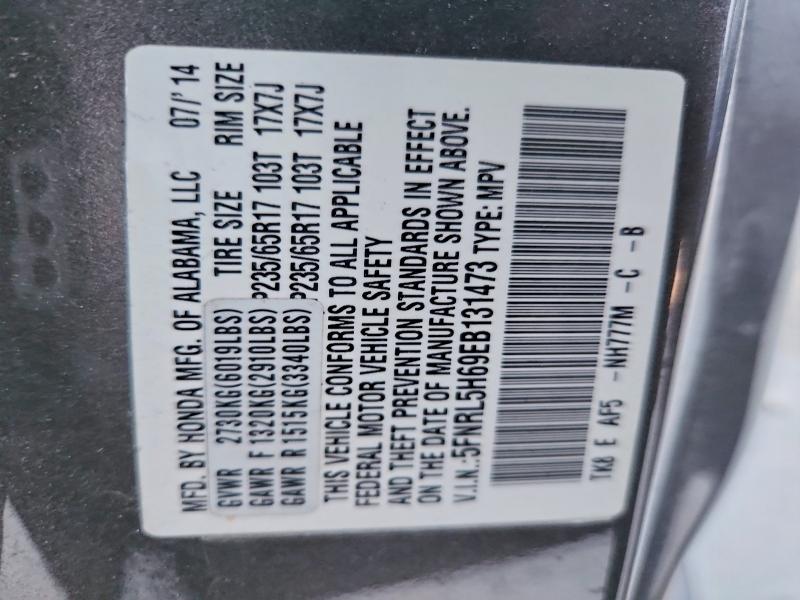 Photo 14 from auction – 2014 HONDA ODYSSEY EX with VIN 5FNRL5H69EB131473