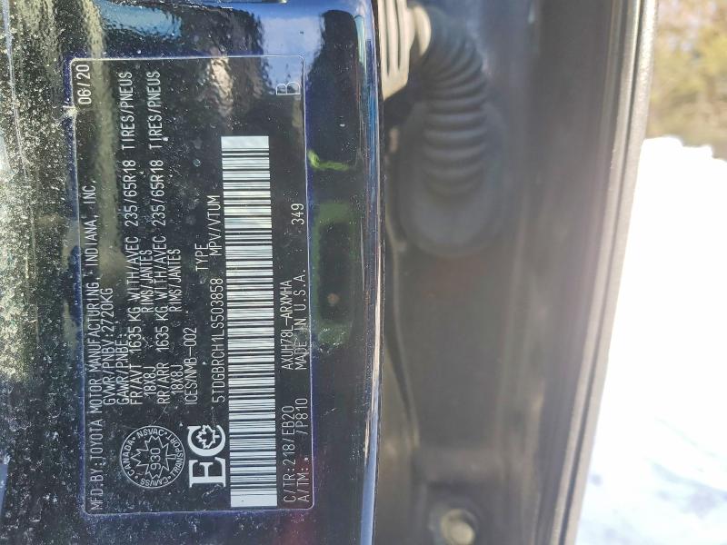Photo 14 from auction – 2020 TOYOTA HIGHLANDER with VIN 5TDGBRCH1LS503858