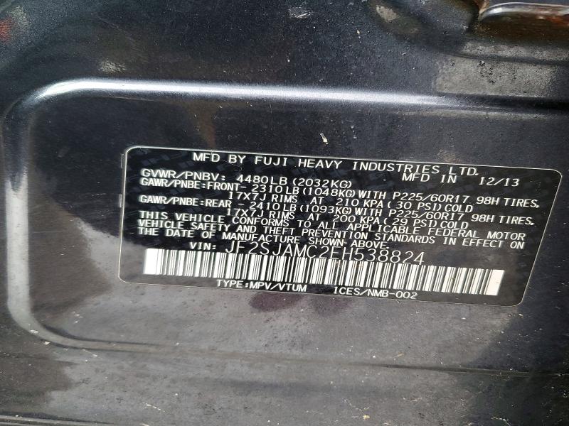 Photo 14 from auction – 2014 SUBARU FORESTER 2 with VIN JF2SJAMC2EH538824