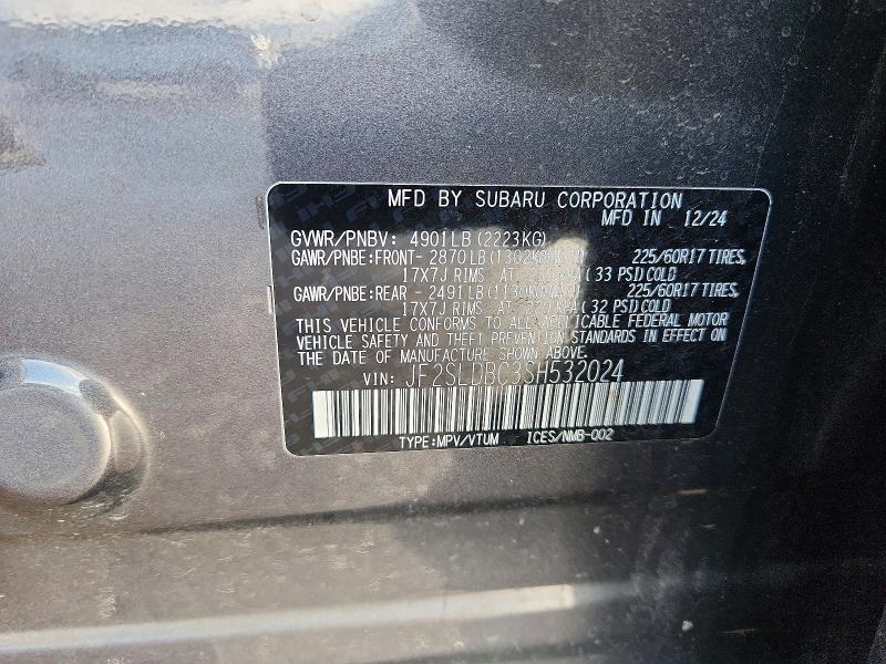 Photo 14 from auction – 2025 SUBARU FORESTER P with VIN JF2SLDBC3SH532024