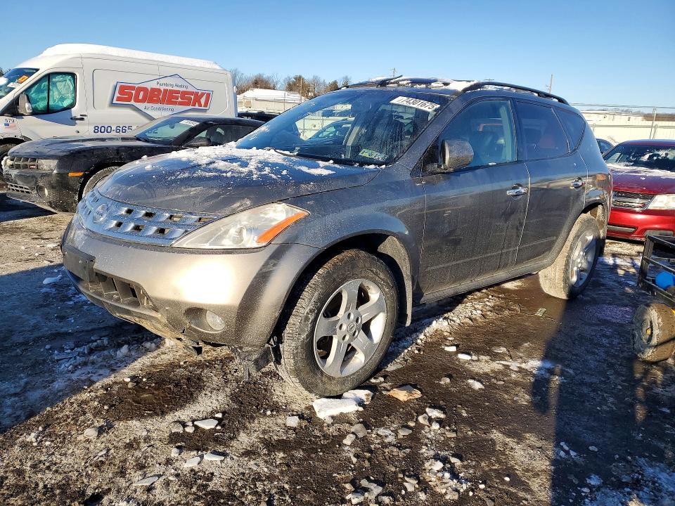 NISSAN MURANO SL 2004 with VIN JN8AZ08W54W338066 - Photo from auction