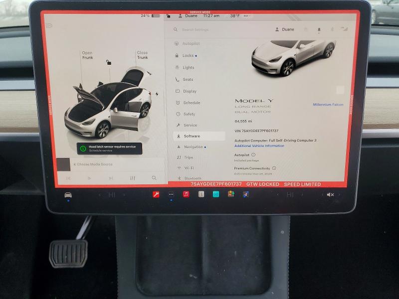 Photo 9 from auction – 2023 TESLA MODEL Y with VIN 7SAYGDEE7PF601737