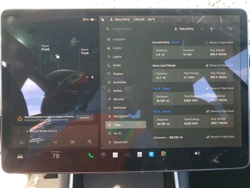 Photo 9 from auction – 2019 TESLA MODEL 3 with VIN 5YJ3E1EB5KF386871