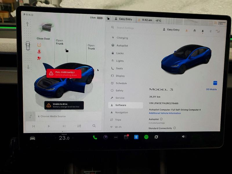 Photo 9 from auction – 2024 TESLA MODEL 3 with VIN LRW3E7FA2RC276485