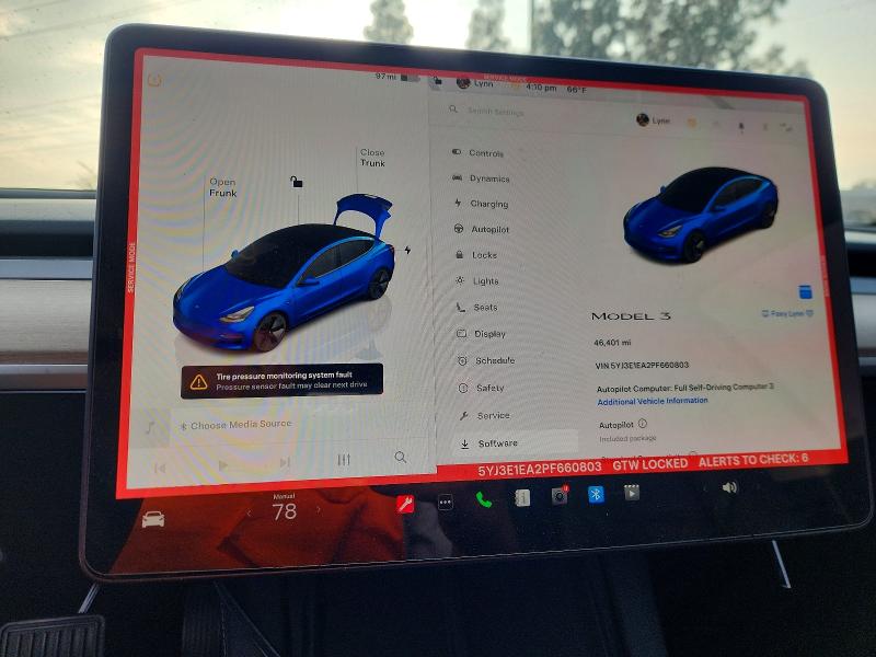 Photo 9 from auction – 2023 TESLA MODEL 3 with VIN 5YJ3E1EA2PF660803