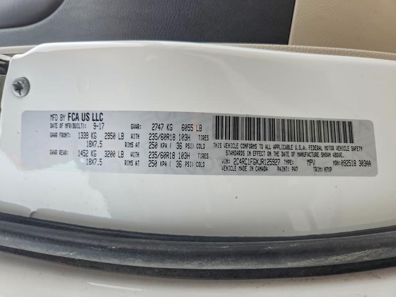 Photo 14 from auction – 2018 CHRYSLER PACIFICA with VIN 2C4RC1FGXJR125927