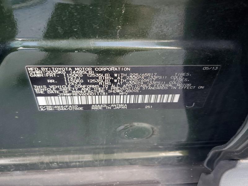 Photo 14 from auction – 2013 TOYOTA RAV4 with VIN JTMWFREV6DD011181