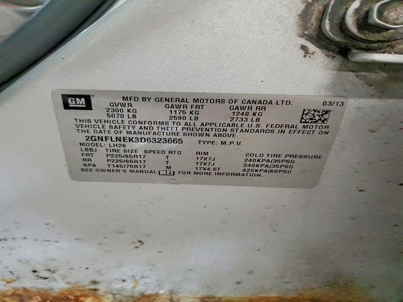 Foto 14 de la subasta – 2013 CHEVROLET EQUINOX LT con VIN 2GNFLNEK3D6323665