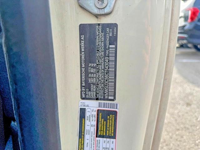 Photo 10 from auction – 2012 MINI COOPER with VIN WMWSU3C56CT543049