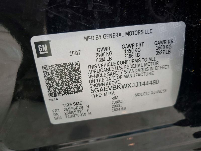 Photo 14 from auction – 2018 BUICK ENCLAVE PR with VIN 5GAEVBKWXJJ144480