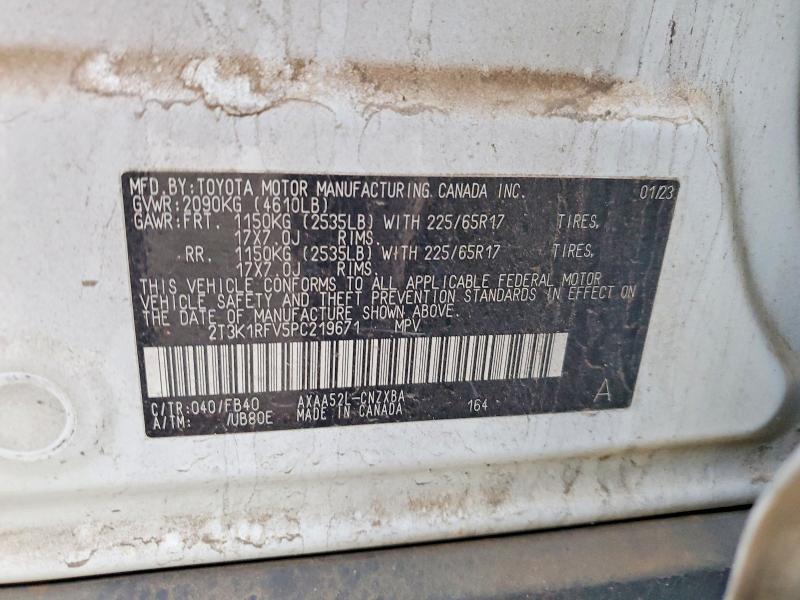 Photo 14 from auction – 2023 TOYOTA RAV4 with VIN 2T3K1RFV5PC219671