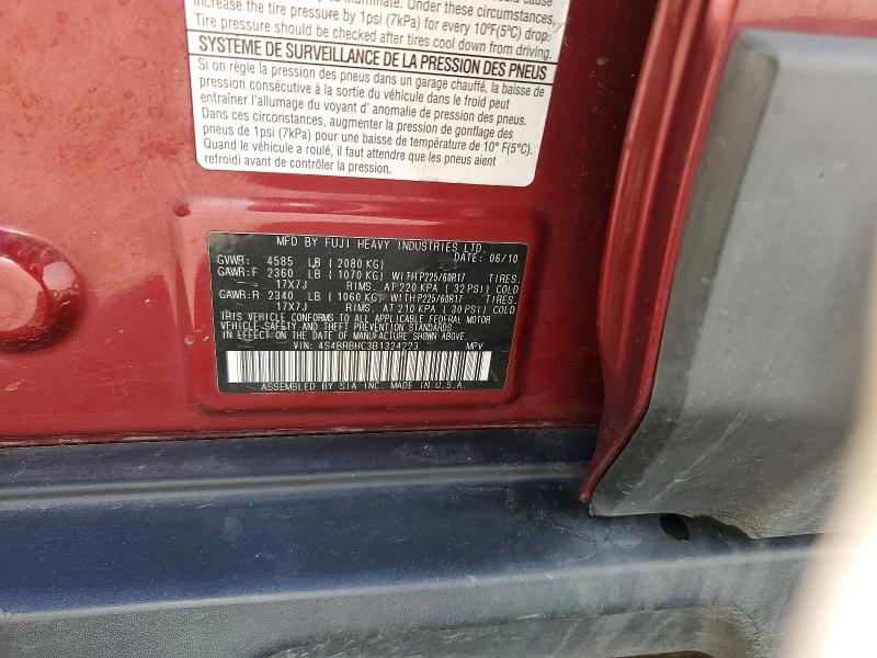 Photo 14 from auction – 2011 SUBARU OUTBACK 2. with VIN 4S4BRBHC3B1324223