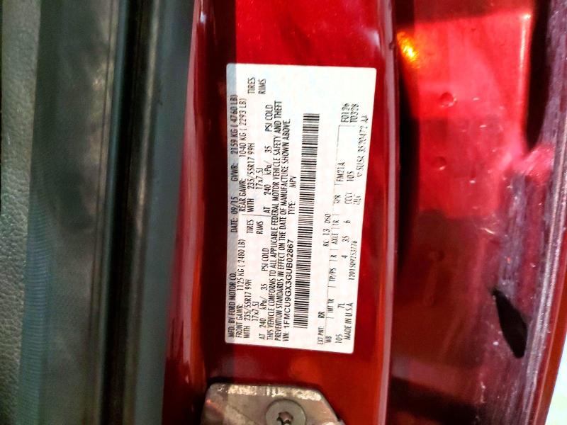 Photo 14 from auction – 2016 FORD ESCAPE SE with VIN 1FMCU9GX3GUB02867