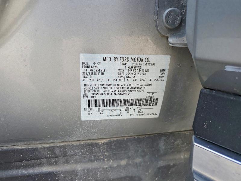 Photo 14 from auction – 2024 FORD EXPLORER X with VIN 1FMSK7DH4RGA63419