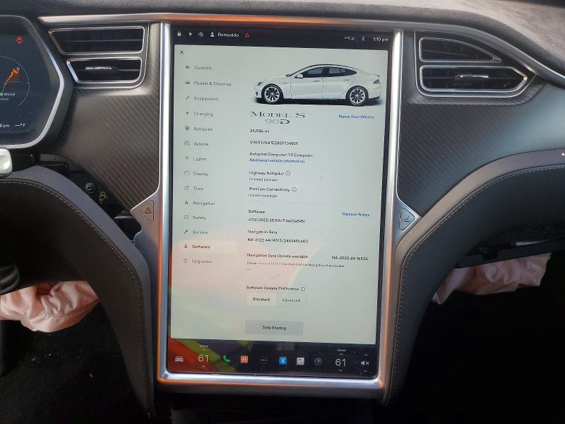 Photo 9 from auction – 2016 TESLA MODEL S with VIN 5YJSA1E28GF134921