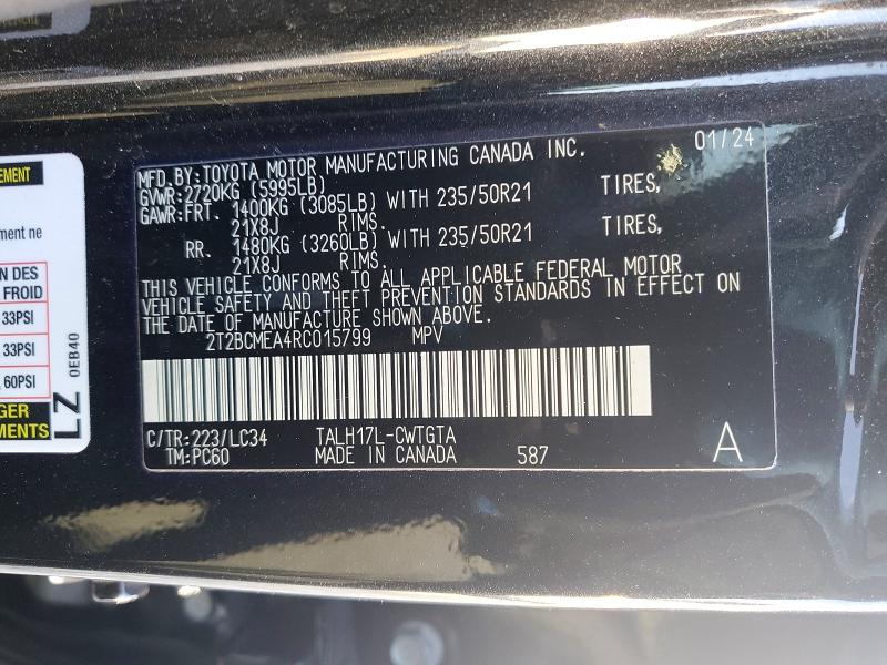 Photo 14 from auction – 2024 LEXUS RX 500H F with VIN 2T2BCMEA4RC015799