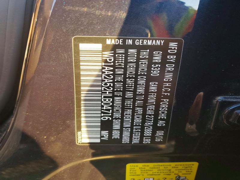 Photo 14 from auction – 2017 PORSCHE MACAN with VIN WP1AA2A52HLB04716