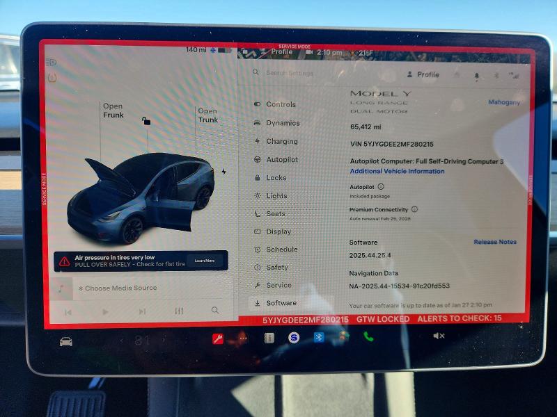 Photo 9 from auction – 2021 TESLA MODEL Y with VIN 5YJYGDEE2MF280215