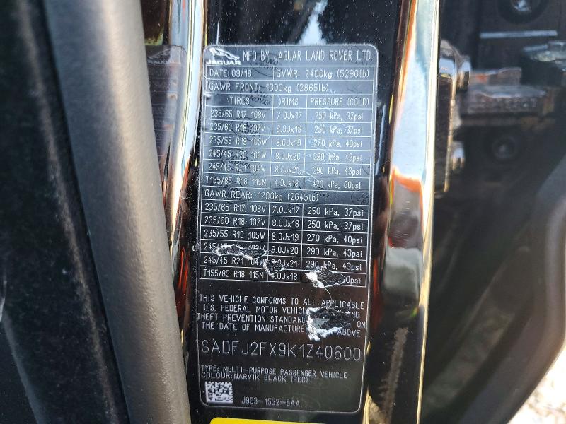 Photo 14 from auction – 2019 JAGUAR E-PACE S with VIN SADFJ2FX9K1Z40600