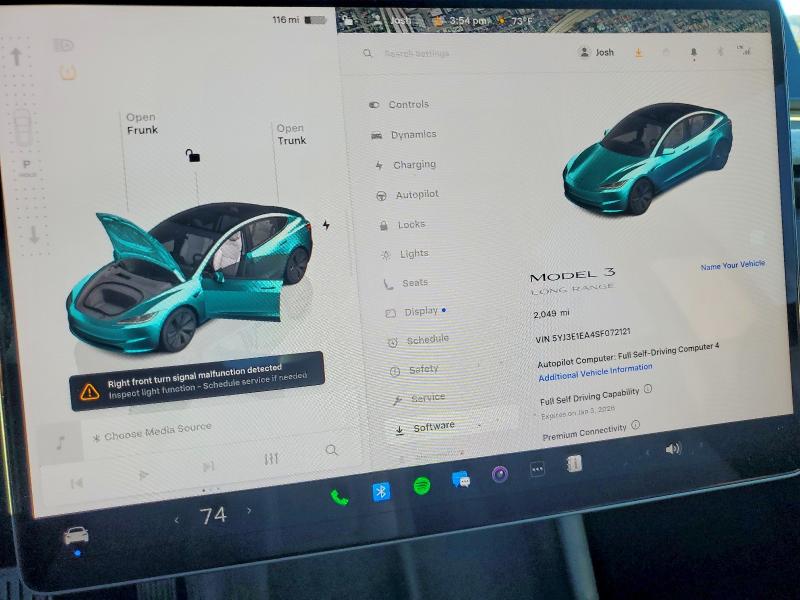 Photo 9 from auction – 2025 TESLA MODEL 3 with VIN 5YJ3E1EA4SF072121