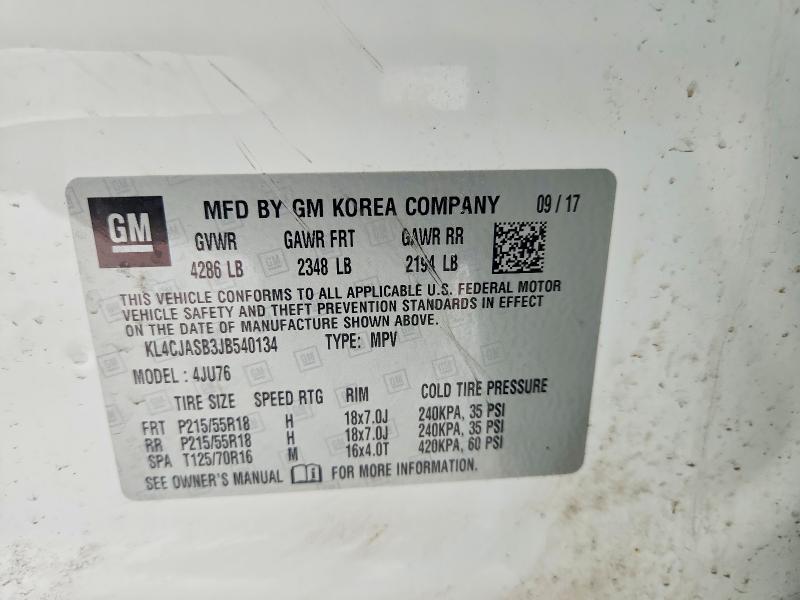Photo 14 from auction – 2018 BUICK ENCORE PRE with VIN KL4CJASB3JB540134