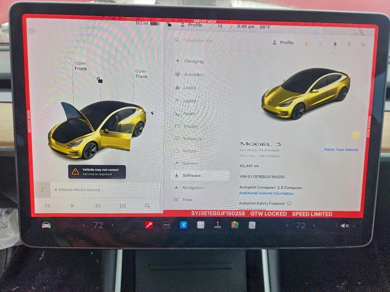 Photo 9 from auction – 2018 TESLA MODEL 3 with VIN 5YJ3E1EB0JF150255