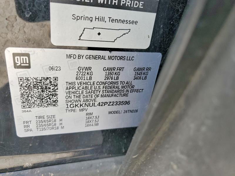 Photo 14 from auction – 2023 GMC ACADIA SLT with VIN 1GKKNUL42PZ233596
