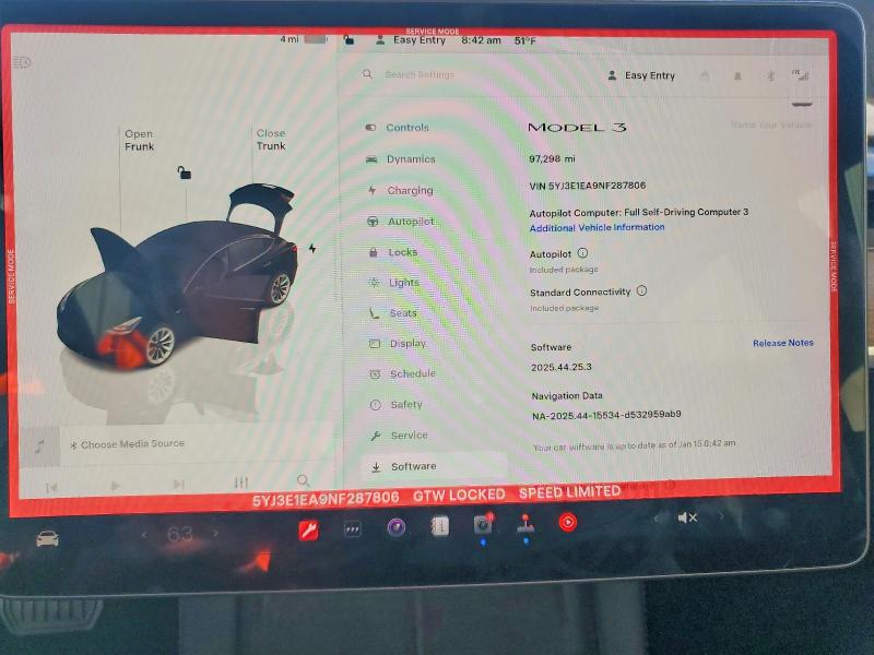 Photo 9 from auction – 2022 TESLA MODEL 3 with VIN 5YJ3E1EA9NF287806