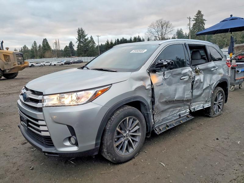TOYOTA HIGHLANDER 2019 with VIN 5TDJGRFH5KS076489 - Photo from auction