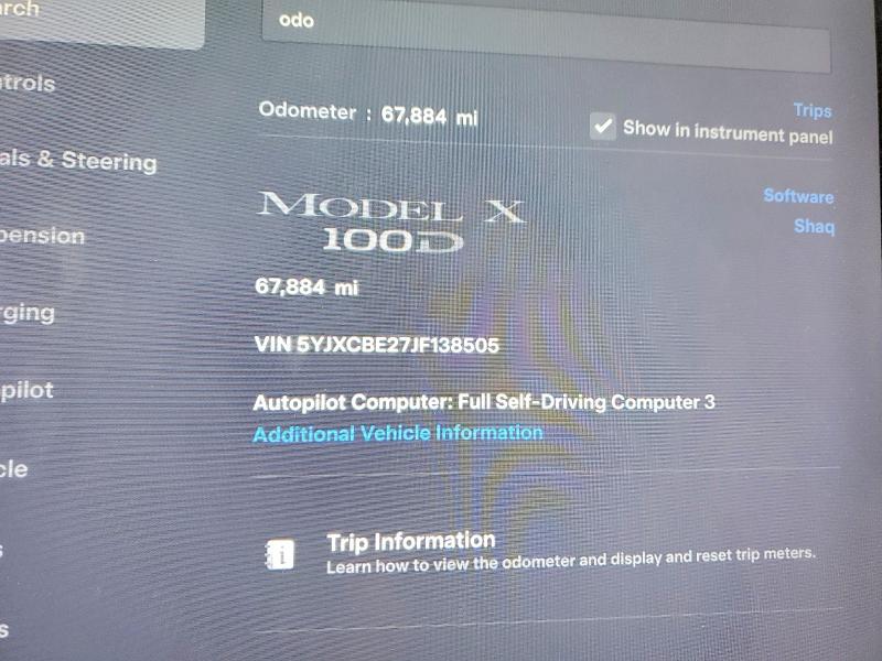 Photo 9 from auction – 2018 TESLA MODEL X with VIN 5YJXCBE27JF138505