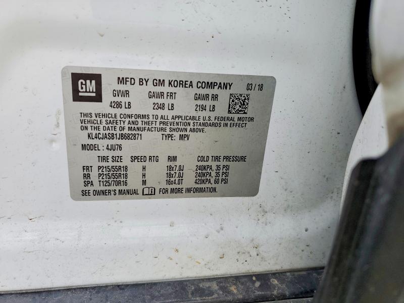 Photo 14 from auction – 2018 BUICK ENCORE PRE with VIN KL4CJASB1JB682871