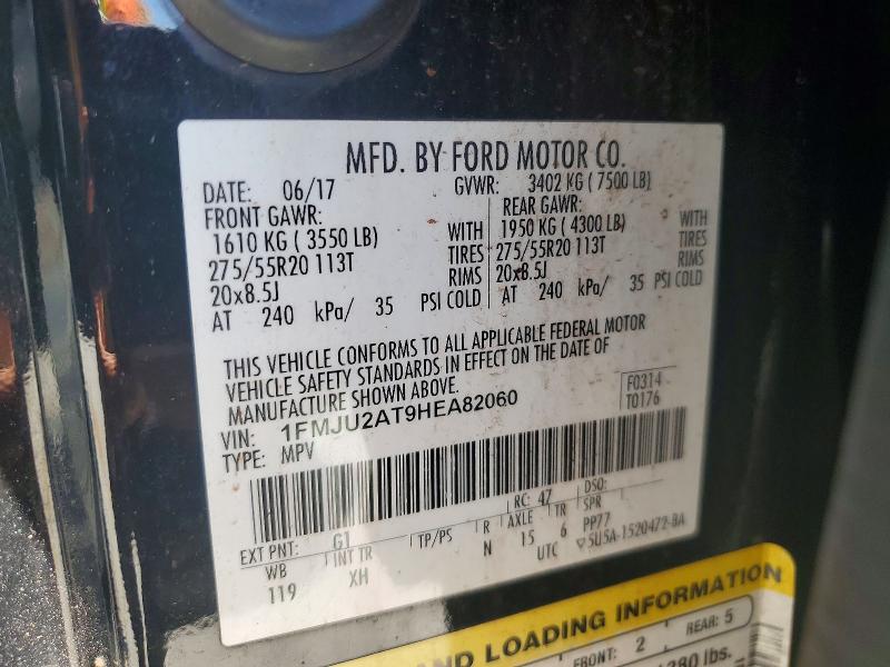 Photo 14 from auction – 2017 FORD EXPEDITION with VIN 1FMJU2AT9HEA82060