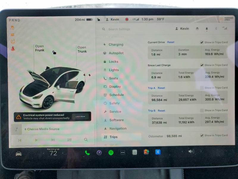 Photo 9 from auction – 2021 TESLA MODEL Y with VIN 5YJYGDEE1MF190277