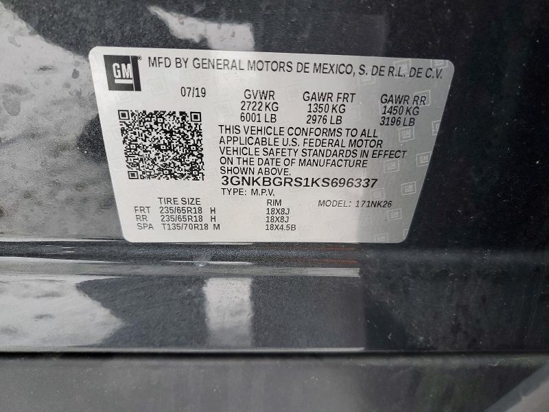 Photo 14 from auction – 2019 CHEVROLET BLAZER 2LT with VIN 3GNKBGRS1KS696337