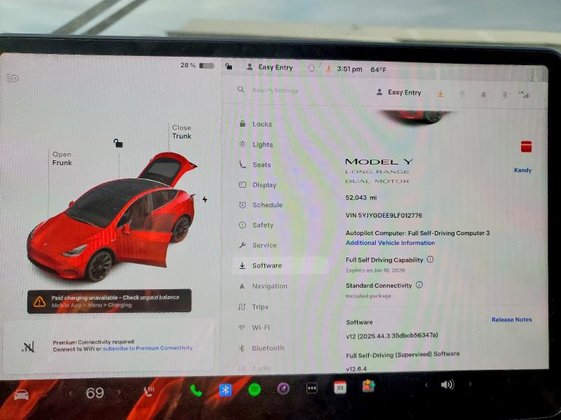 Photo 9 from auction – 2020 TESLA MODEL Y with VIN 5YJYGDEE9LF012776