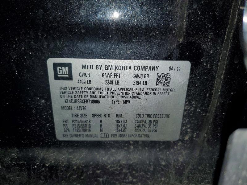 Photo 14 from auction – 2014 BUICK ENCORE PRE with VIN KL4CJHSBXEB718006