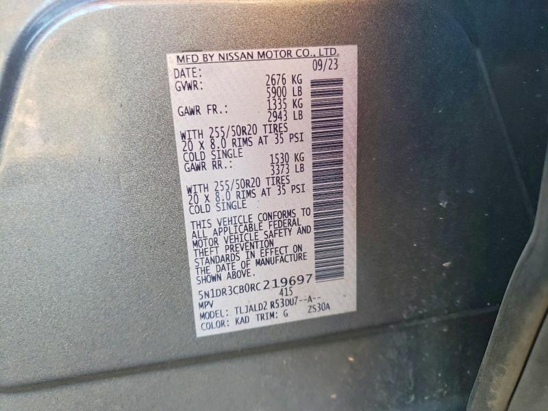 Photo 14 from auction – 2024 NISSAN PATHFINDER with VIN 5N1DR3CB0RC219697