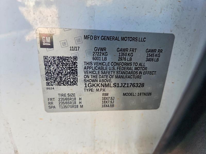 Photo 14 from auction – 2018 GMC ACADIA with VIN 1GKKNMLS1JZ176328