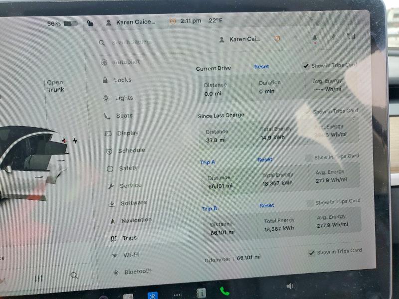 Photo 9 from auction – 2022 TESLA MODEL Y with VIN 7SAYGDEE7NF311253
