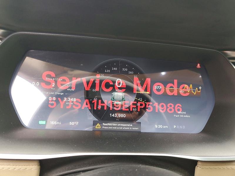 Photo 9 from auction – 2014 TESLA MODEL S with VIN 5YJSA1H19EFP51986