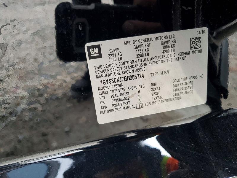 Фото 14 с аукциона – 2016 CADILLAC ESCALADE с VIN 1GYS3CKJ7GR355724