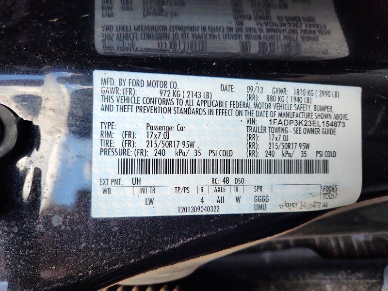 Photo 14 from auction – 2014 FORD FOCUS with VIN 1FADP3K23EL154873