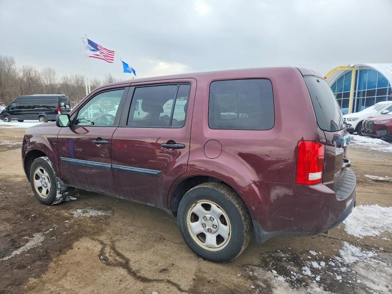 Photo 2 from auction – 2012 HONDA PILOT LX with VIN 5FNYF4H21CB021525
