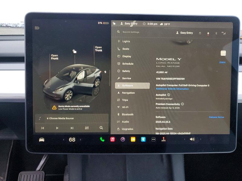 Photo 9 from auction – 2023 TESLA MODEL Y with VIN 7SAYGDEE3PF683191